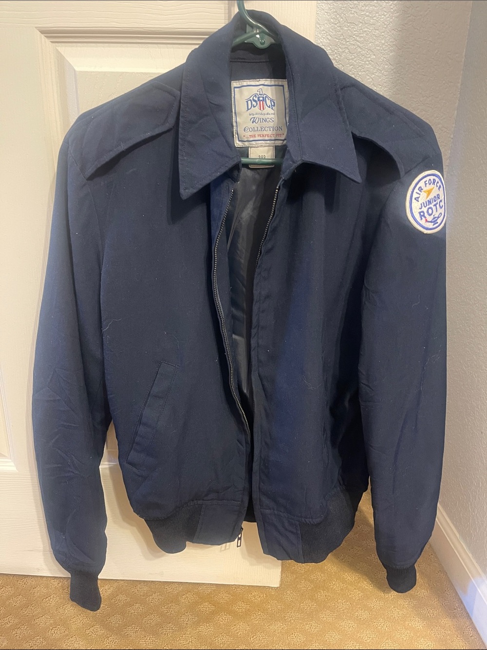 ROTCV Navy Blue Bomber Jacket with Shoulder Patch